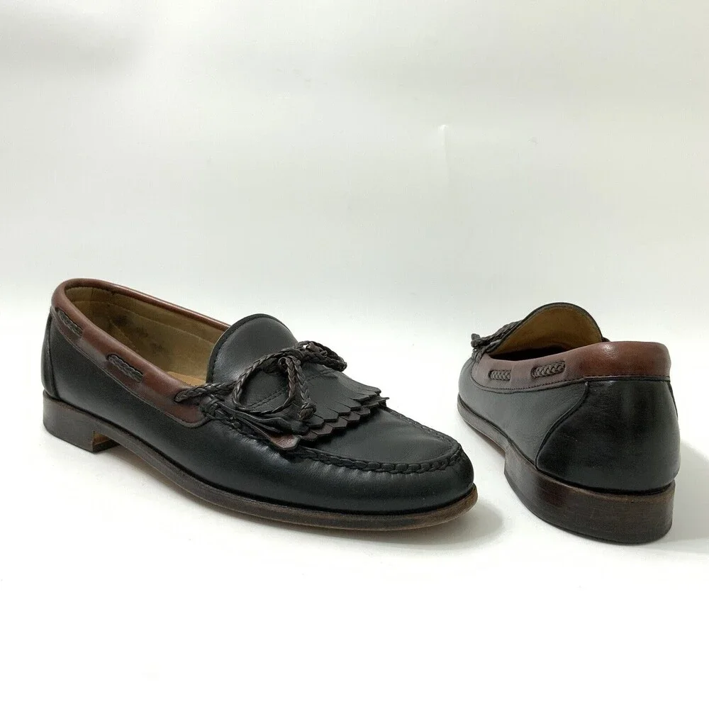 Allen Edmonds All Leather Woodstock Loafers NARROW Black Men 10.5C